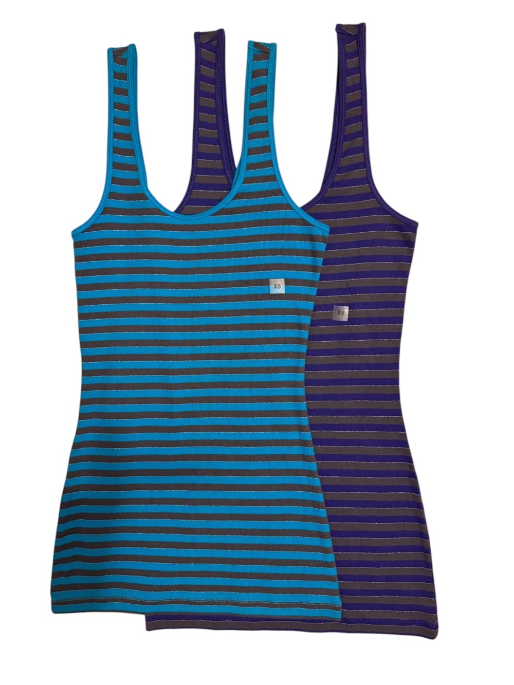 Y2K Express Sexy Basics XS Set of Two Ribbed Sleeveless Tank Tops Set